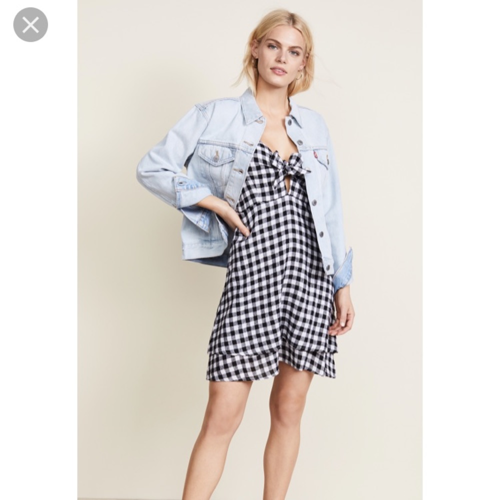 Rails August Gingham Tie Front Dress M